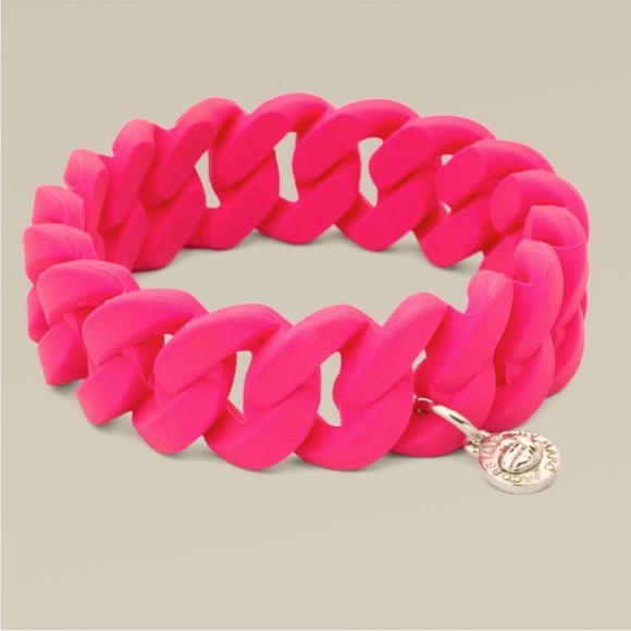 NWT Marc by Marc Jacobs Katie Rubber Bracelet in Knockout Pink - Picture 1 of 5